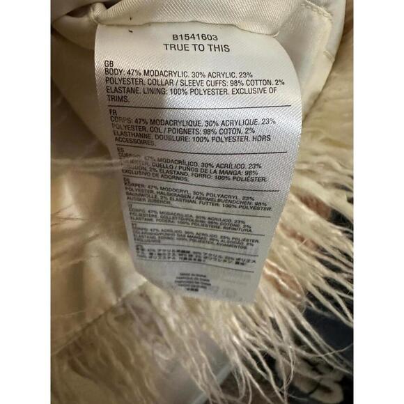 VOLCOM Stone Row Furrankie Shag Faux Fur Pink Ombre Jacket Sz L Western Festival - Picture 6 of 6